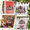 Merry Christmas Door Sign Buffalo Plaid Tree Wood Decor Farmhouse Hanging Plaque for Porch Xmas Front Outdoor Home Decor(Tree Style)